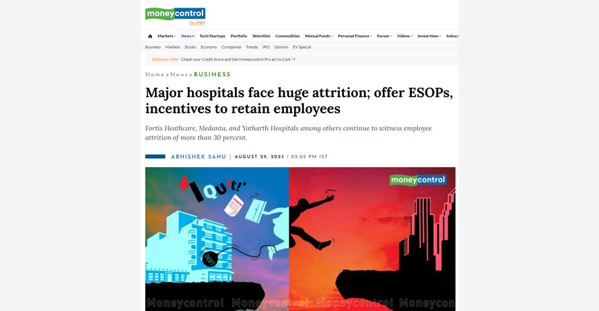 Major-hospitals-face-huge-attrition;-offer-ESOPs,-incentives-to-retain-employees