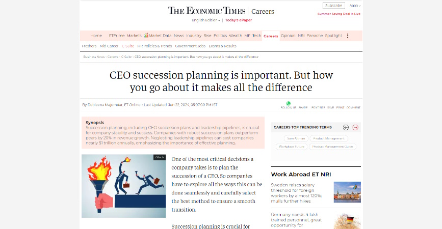 CEO succession planning is important