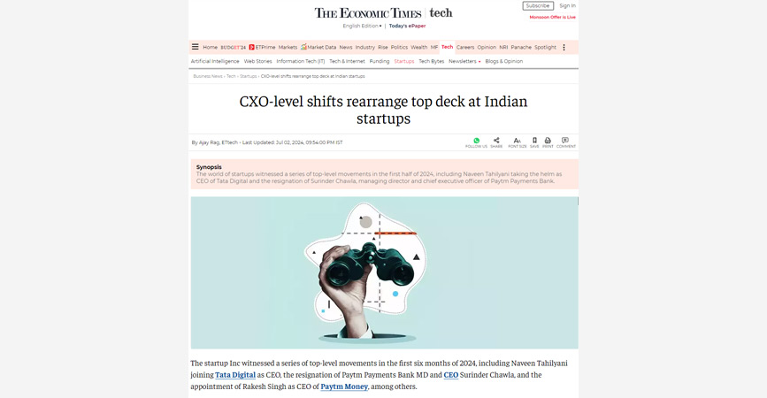 CXO-level-shifts-rearrange-top-deck-at-Indian-startups